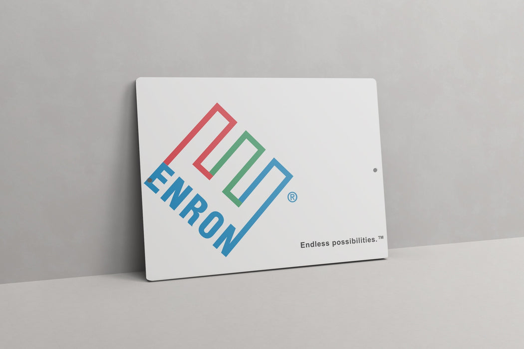 Enron Energy Metal Sign, Enron Corporation, Investment, Finance, Enron Decoration, Wall Decor