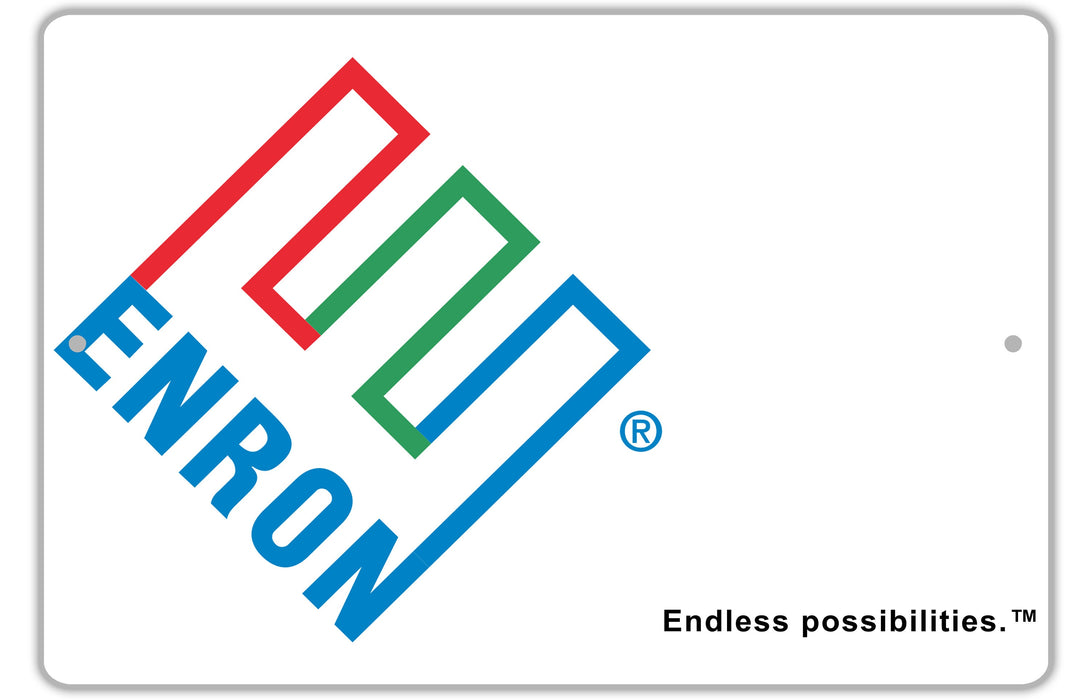 Enron Energy Metal Sign, Enron Corporation, Investment, Finance, Enron Decoration, Wall Decor
