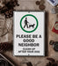 Pick up after your Dog Metal Yard Sign, Be a Good Neighbor, Metal Sign, Yard Sign, Clean up after Dog, Mothers Day Gift