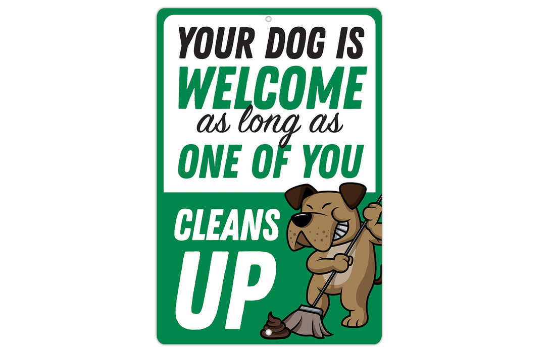 Pick Up After Your Dog | Metal Yard Sign | Clean Up After Dog | No Poop | No Pets | Garden Sign
