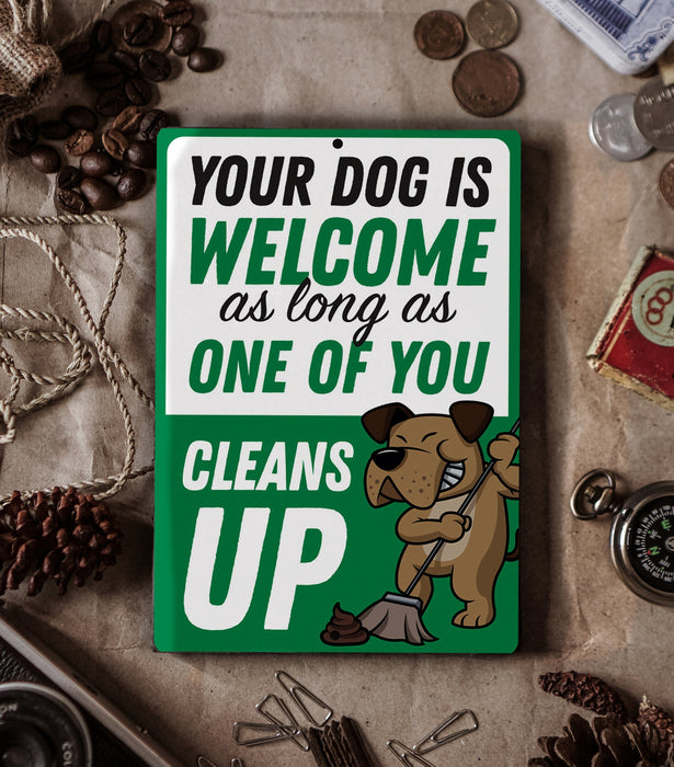 Pick Up After Your Dog | Metal Yard Sign | Clean Up After Dog | No Poop | No Pets | Garden Sign