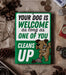 Pick Up After Your Dog | Metal Yard Sign | Clean Up After Dog | No Poop | No Pets | Garden Sign