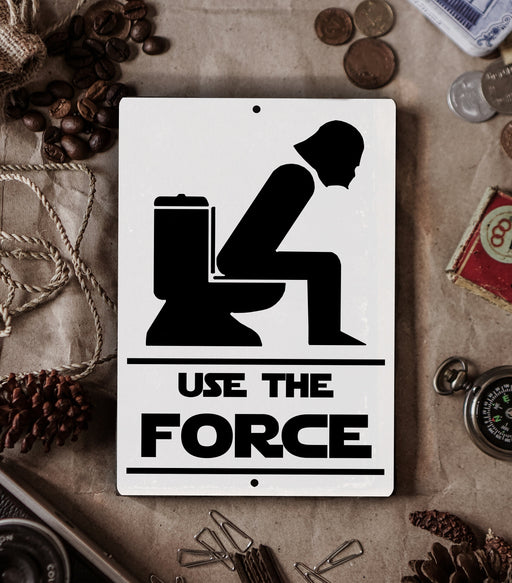 Star Wars Metal Sign, Metal Bathroom Sign, Use The Force, Mancave Sign, Bar Sign, Funny Metal Sign