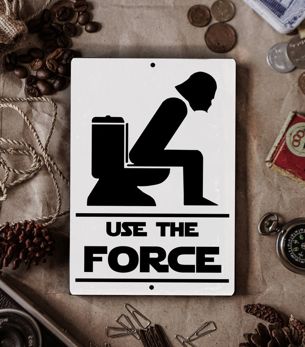 Star Wars Metal Sign, Metal Bathroom Sign, Use The Force, Mancave Sign, Bar Sign, Funny Metal Sign