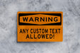 Custom Metal Warning Sign, Do Not Dumb Here, No Dumb Area, Funny Sarcastic Sign, Metal Garage Sign, Workshop Sign, Fathers Day Gift