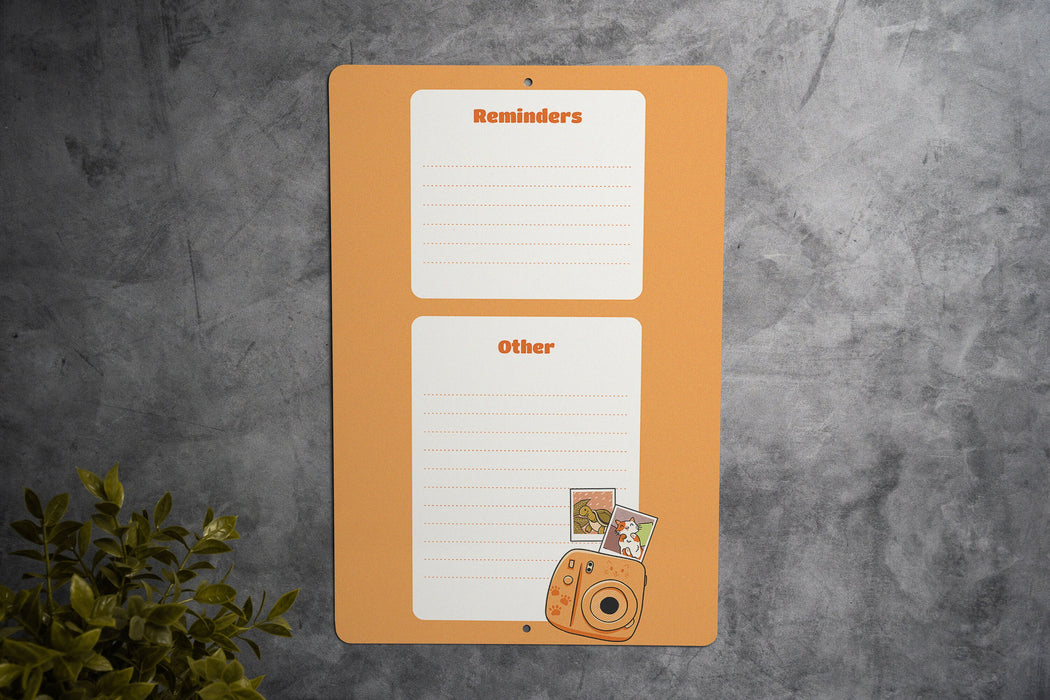 Cute Daily Planner - Metal Dry Erase Planner - Fridge Planner - Daily Planner - Academic Planner - Homeschool Planner - Garden Planner