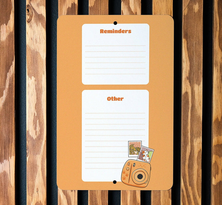 Cute Daily Planner - Metal Dry Erase Planner - Fridge Planner - Daily Planner - Academic Planner - Homeschool Planner - Garden Planner