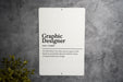 Graphic Designer Funny Definition Metal Sign - Creative Humor, Artistic Joke, Design Studio Decor, Quirky Office Art