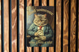 Find Someone Who Cares Metal Sign - Edgy Cat Humor, Cool Feline Art, Sarcastic Decor, Unique Wall Accent, Quirky Pet Illustration