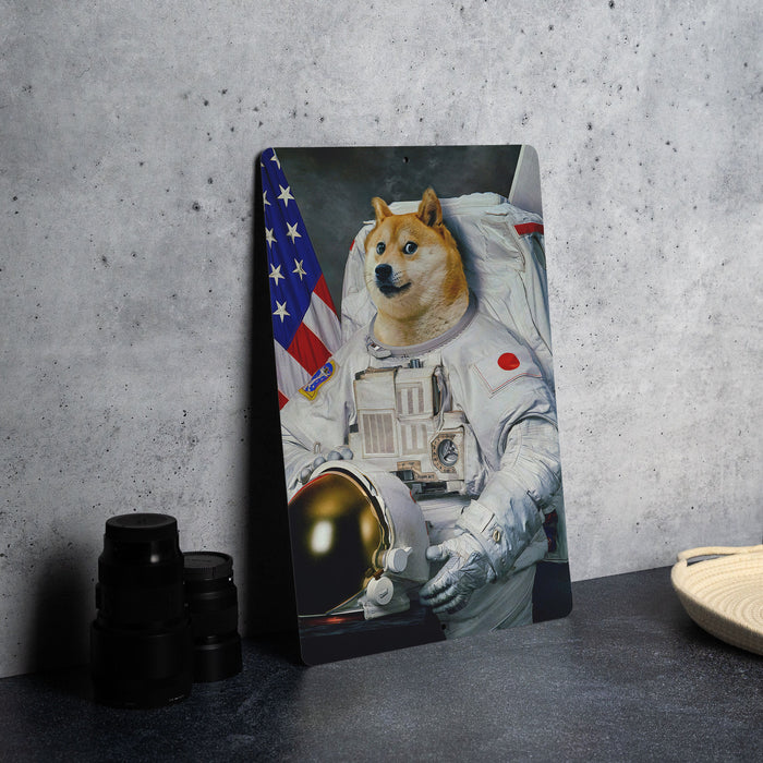 Astronaut Doge Meme Metal Sign - Space Dog Decor, Meme Wall Art, Funny Animal Sign, Outer Space Decor, Quirky Home Accessory