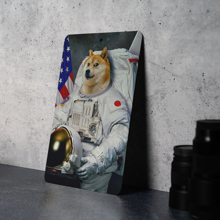 Astronaut Doge Meme Metal Sign - Space Dog Decor, Meme Wall Art, Funny Animal Sign, Outer Space Decor, Quirky Home Accessory