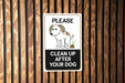 Pet Cleanup Metal Sign - Dog Park, Green Reminder, Eco Friendly
