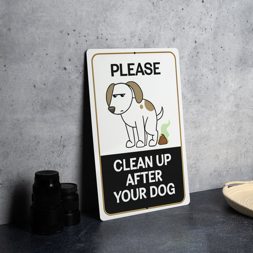 Pet Cleanup Metal Sign - Dog Park, Green Reminder, Eco Friendly