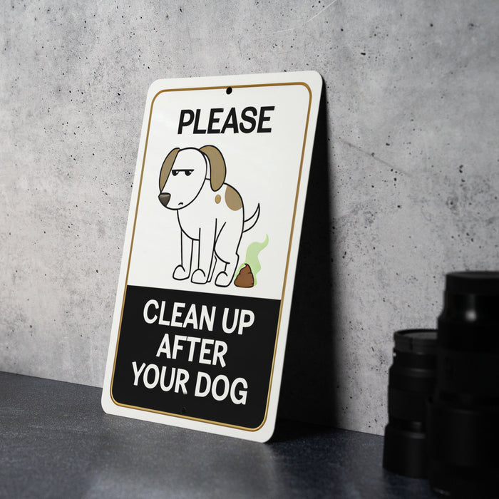 Pet Cleanup Metal Sign - Dog Park, Green Reminder, Eco Friendly