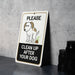 Pet Cleanup Metal Sign - Dog Park, Green Reminder, Eco Friendly
