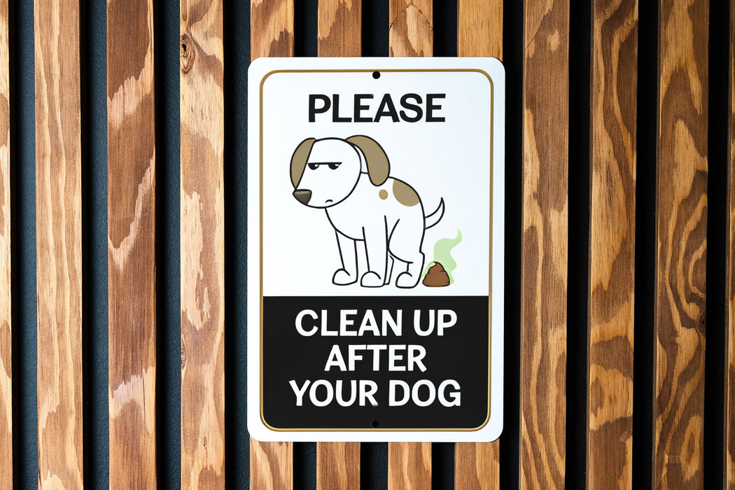 Pet Cleanup Metal Sign - Dog Park, Green Reminder, Eco Friendly