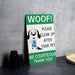 Eco Dog Sign - Clean Up, Metal Outdoor, Pet Responsibility