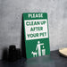 Pick Up After Your Dog - Metal Sign, Eco-Friendly Reminder, Pet Care