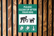 Yard Dog Sign - Please Clean Up, Metal, Green Living, Pet Etiquette