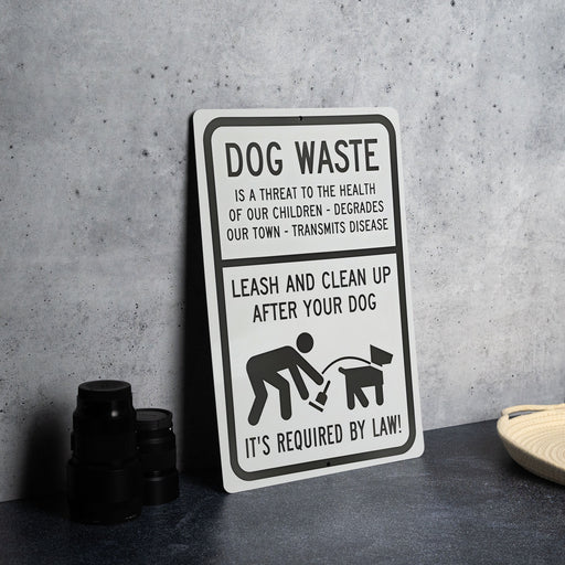 Please Clean Pet Sign - Metal, Eco Care, Dog Waste Management