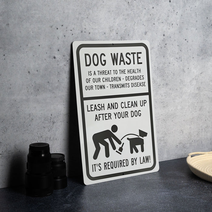 Please Clean Pet Sign - Metal, Eco Care, Dog Waste Management