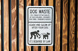 Please Clean Pet Sign - Metal, Eco Care, Dog Waste Management
