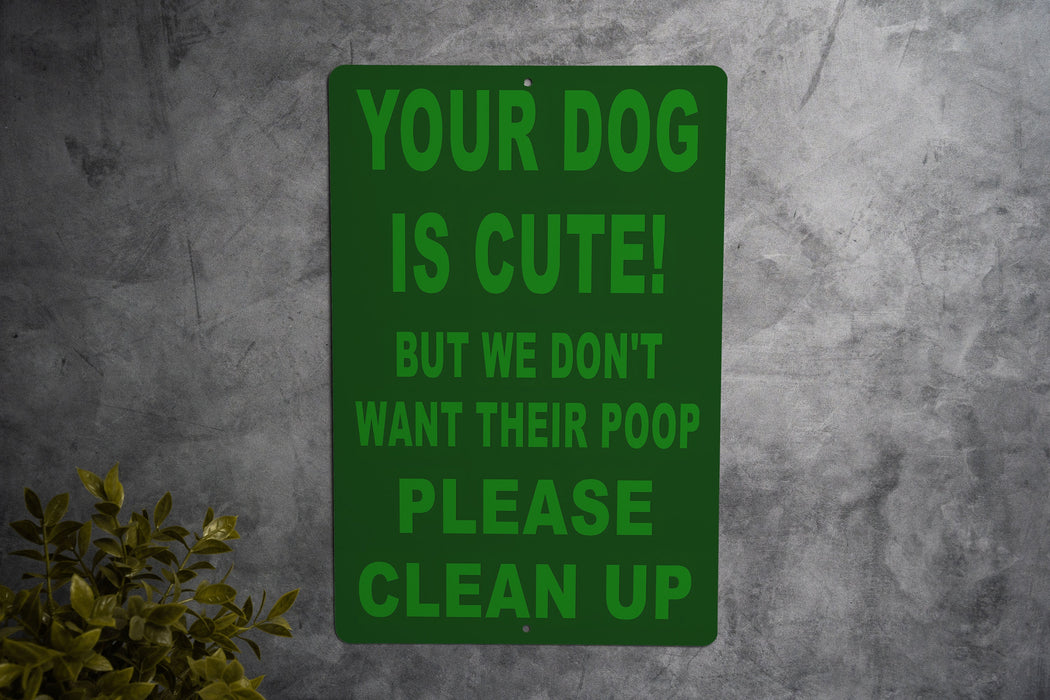 Eco Pet Waste Sign - Clean Up After Dog, Metal, Responsible Care