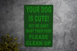 Eco Pet Waste Sign - Clean Up After Dog, Metal, Responsible Care