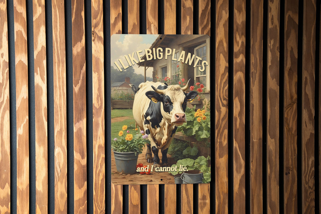 I like big plants and I cannot lie Metal Sign - Plant Lover Decor, Urban Jungle, Home Gardening, Funny Plant Quote, Green Thumb Gift