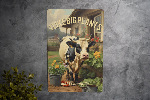 I like big plants and I cannot lie Metal Sign - Plant Lover Decor, Urban Jungle, Home Gardening, Funny Plant Quote, Green Thumb Gift
