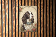 Victorian Portrait of an English Springer Metal Sign - Elegant Dog Art, Springer Spaniel Gift, Classic Decor, Pet Lover, Heritage Breed Sign