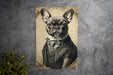 Victorian Portrait of a French Bulldog Metal Sign - Vintage Frenchie Art, Bulldog Lover Gift, Classic Decor, Pet Portrait, Chic Home Accent