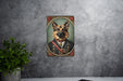 Victorian Portrait of a German Shepherd Metal Sign - Noble Dog Art, Shepherd Lover Gift, Classic Decor, Elegant Pet Portrait