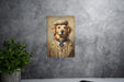 Victorian Portrait of a Golden Retriever Metal Sign - Regal Dog Art, Retriever Lover Gift, Vintage Decor, Warm Pet Portrait, Home Accent