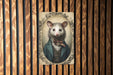 Victorian Portrait of an Opossum Metal Sign, Unique Animal Art, Vintage Home Decor, Opossum Lover Gift, Eclectic Wall Art