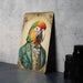 Victorian Portrait of a Parrot Metal Sign, Exotic Bird Art, Vintage Decor, Bird Lover Gift, Tropical Wall Art, Colorful Home Accessory