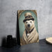 Victorian Portrait of a Polar Bear Metal Sign, Arctic Animal Art, Vintage Home Decor, Polar Bear Lover Gift, Elegant Wall Art