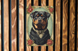Victorian Portrait of a Rottweiler Metal Sign, Classic Dog Art, Home Decor, Vintage Pet Portrait, Rottweiler Owner Gift