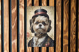 Victorian Portrait of a Shih Tzu Metal Sign, Elegant Dog Art, Vintage Pet Decor, Shih Tzu Lover Gift, Unique Wall Art