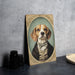 Victorian Portrait of a Beagle Metal Sign, Classic Dog Art, Vintage Home Decor, Beagle Owner Gift, Antique Pet Portrait