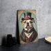 Victorian Portrait of a Bulldog Metal Sign, Antique Dog Art, Bulldog Lover Gift, Vintage Home Decor, Unique Pet Portrait