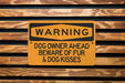Warning Dog Owner Ahead Beware of Fur Metal Sign, Pet Hair Alert, Dog Lover Decor, Fur Everywhere Warning, Canine Caution Sign
