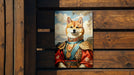 Victorian Samurai Shiba Inu Metal Sign - Warrior Spirit, Noble Breed, Bushido Canine, Period Samurai Decor, Japanese Dog Art