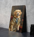 Victorian Golden Retriever Painting Metal Sign - Noble Companion, Regal Retriever, Aristocratic Friend, Period Elegance, Classic Dog Art