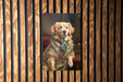 Victorian Golden Retriever Painting Metal Sign - Noble Companion, Regal Retriever, Aristocratic Friend, Period Elegance, Classic Dog Art