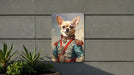 Victorian Warrior Chihuahua Metal Sign - Tiny Guardian, Noble Warrior, Period Chihuahua, Regal Protector, Chihuahua Decor