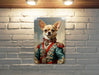Victorian Warrior Chihuahua Metal Sign - Tiny Guardian, Noble Warrior, Period Chihuahua, Regal Protector, Chihuahua Decor