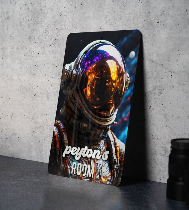 Astronaut Boys Room Sign - Metal Poster, Space Decor, Kids Wall Art, Personalized Room, Outer Space Theme