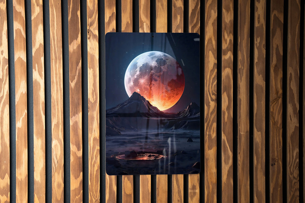 Alien Planet Sci-Fi Wall Art Metal Sign - Extraterrestrial World, Space Exploration, Cosmic Frontier, Otherworldly Landscape