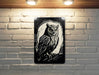 Simplistic Owl Wall Art Metal Sign - Minimalist Bird, Nature’s Wisdom, Elegant Feather, Serene Avian, Modern Decor